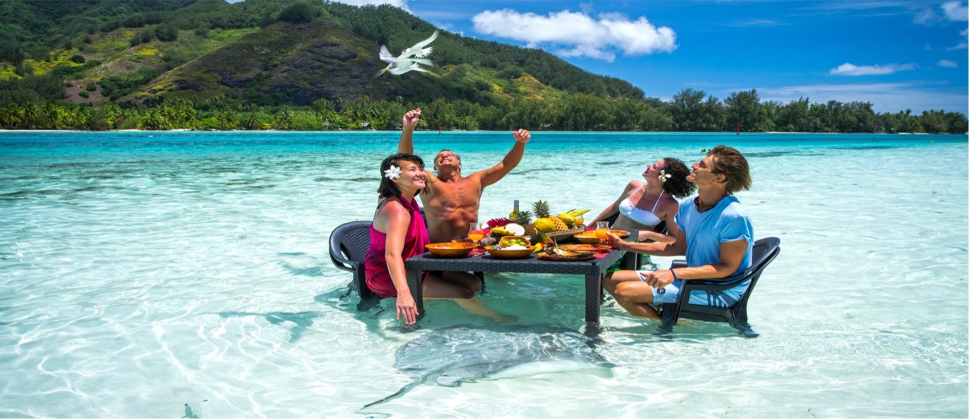 lunch on beach